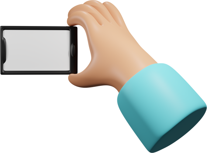 hand selfie 3d illustration