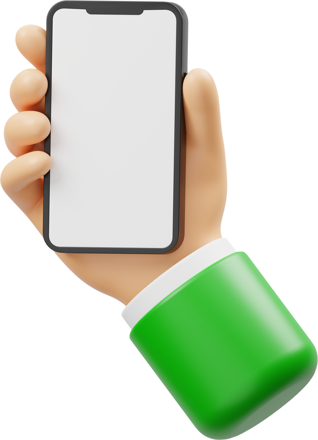 Hand Holding Smartphone 3D Icon