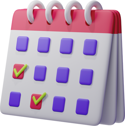 Calender 3d icon render