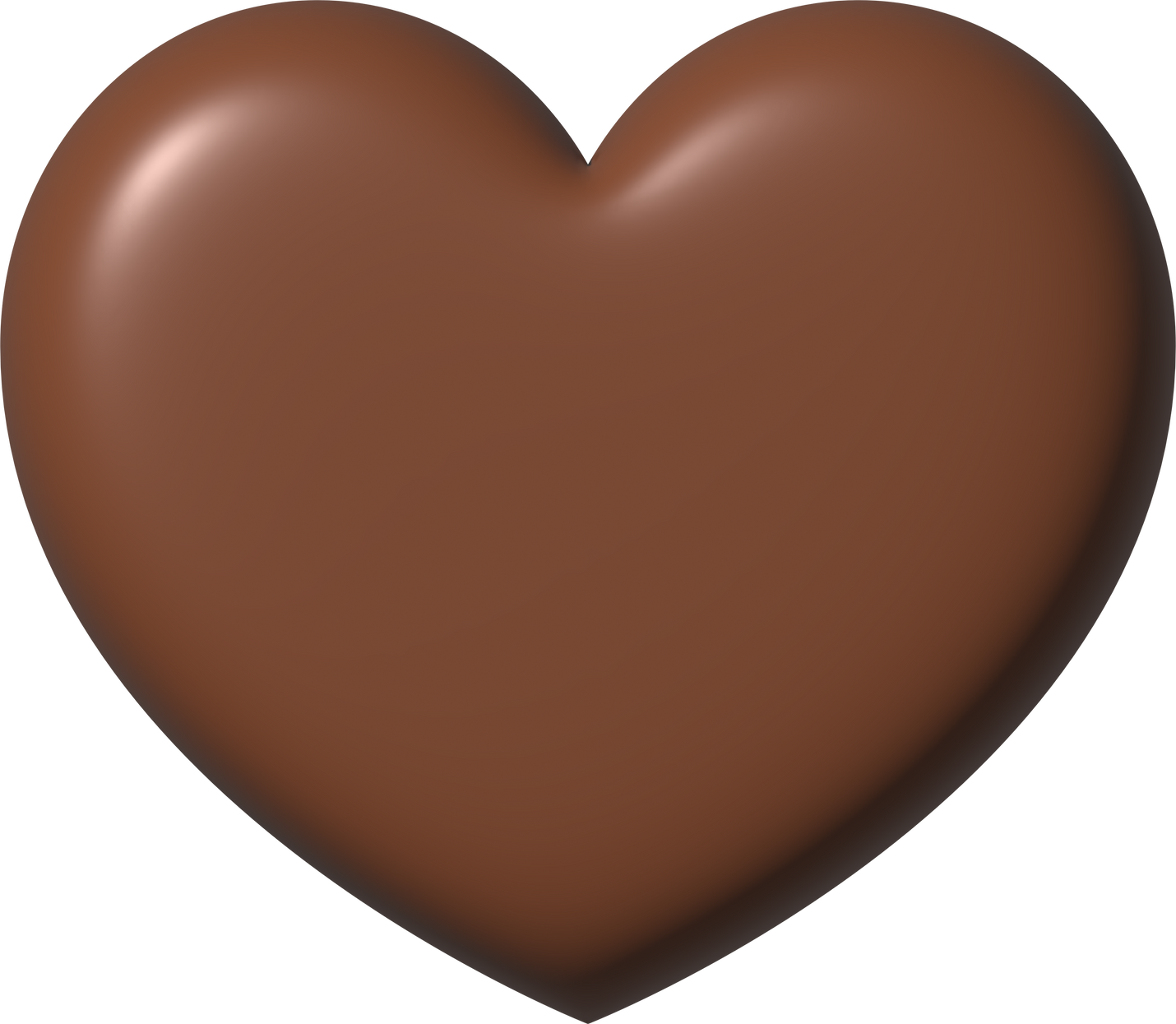 Heart shape chocolate 3d